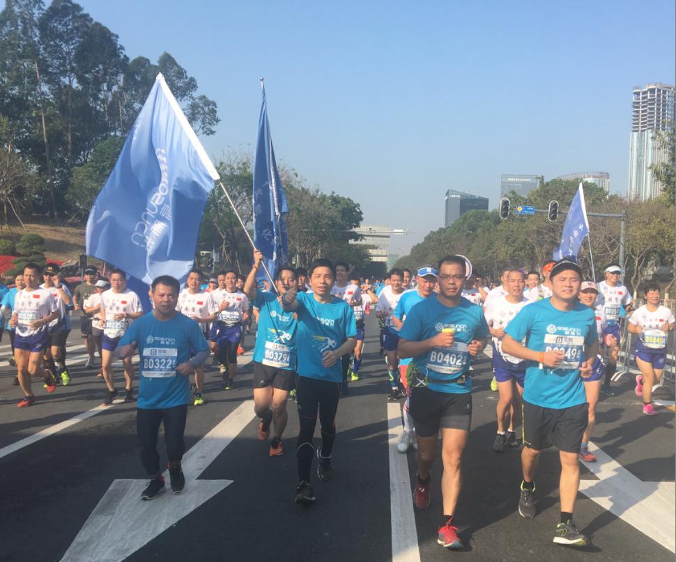 圖/高新興團隊在黃埔半馬的賽道上奔跑