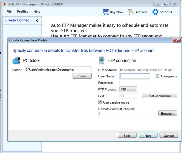 FTP工具(Auto FTP Manager)界面