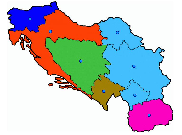 南斯拉夫地圖（Yugoslavia）